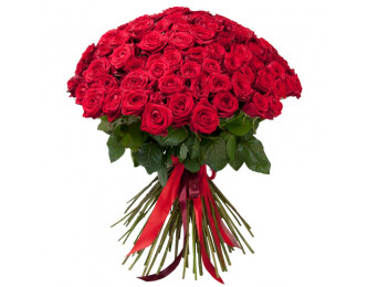 Букет 101 червона троянда "Белль" 